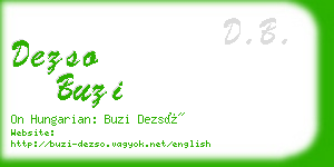 dezso buzi business card